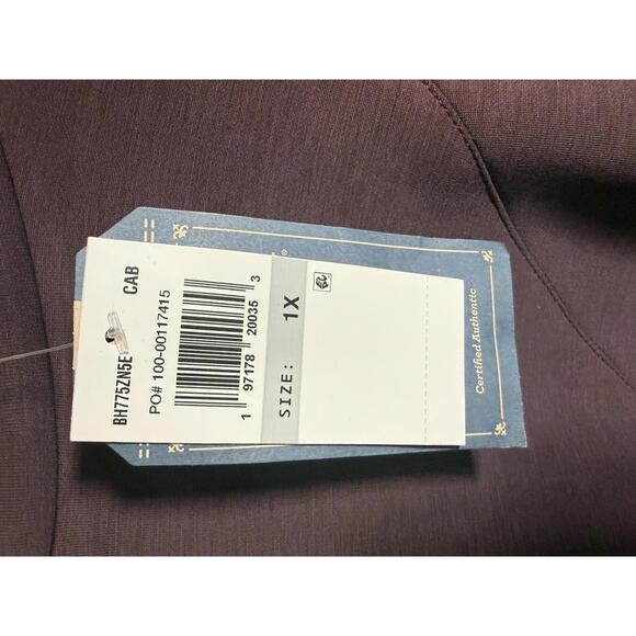 NWT Democracy Women’s Cabernet Blouson Sleeve Knit Mock Neck Top Sweater Size 1X - Picture 4 of 8